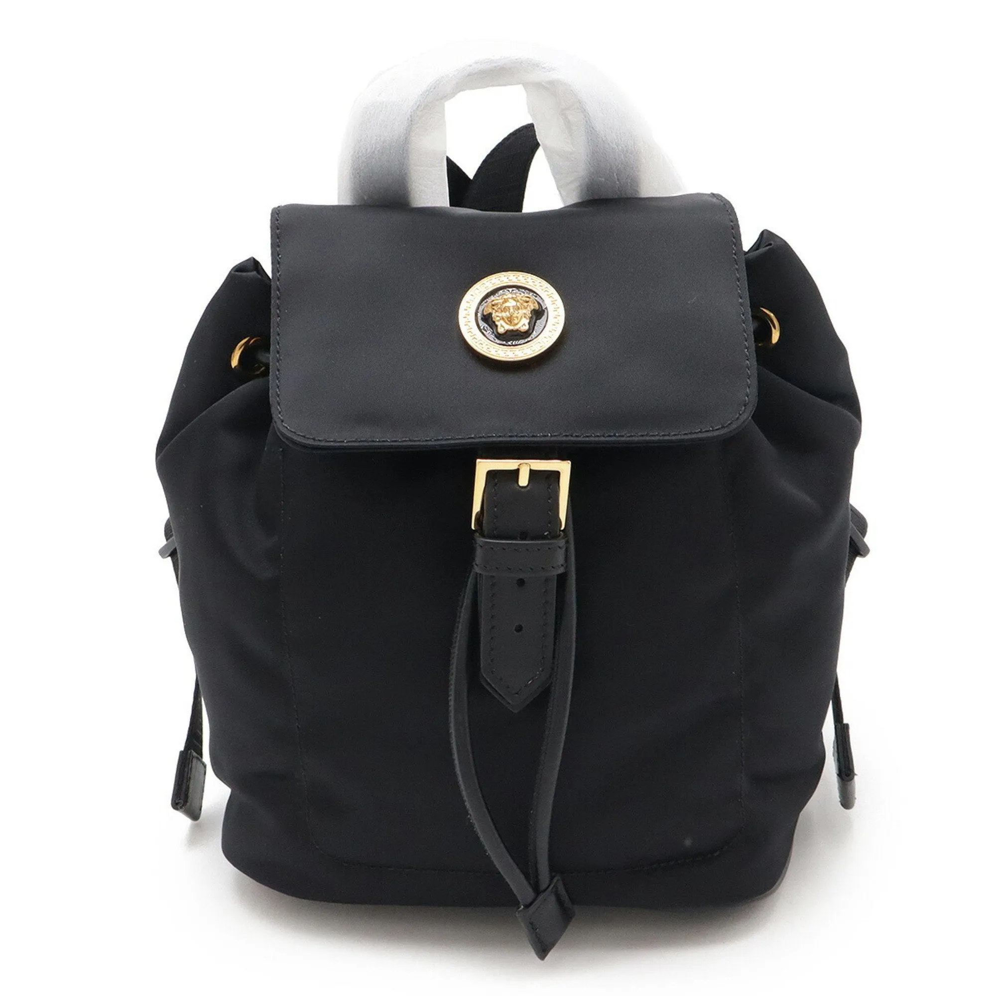 Versace Nylon Leather Backpack (Pre-Owned)