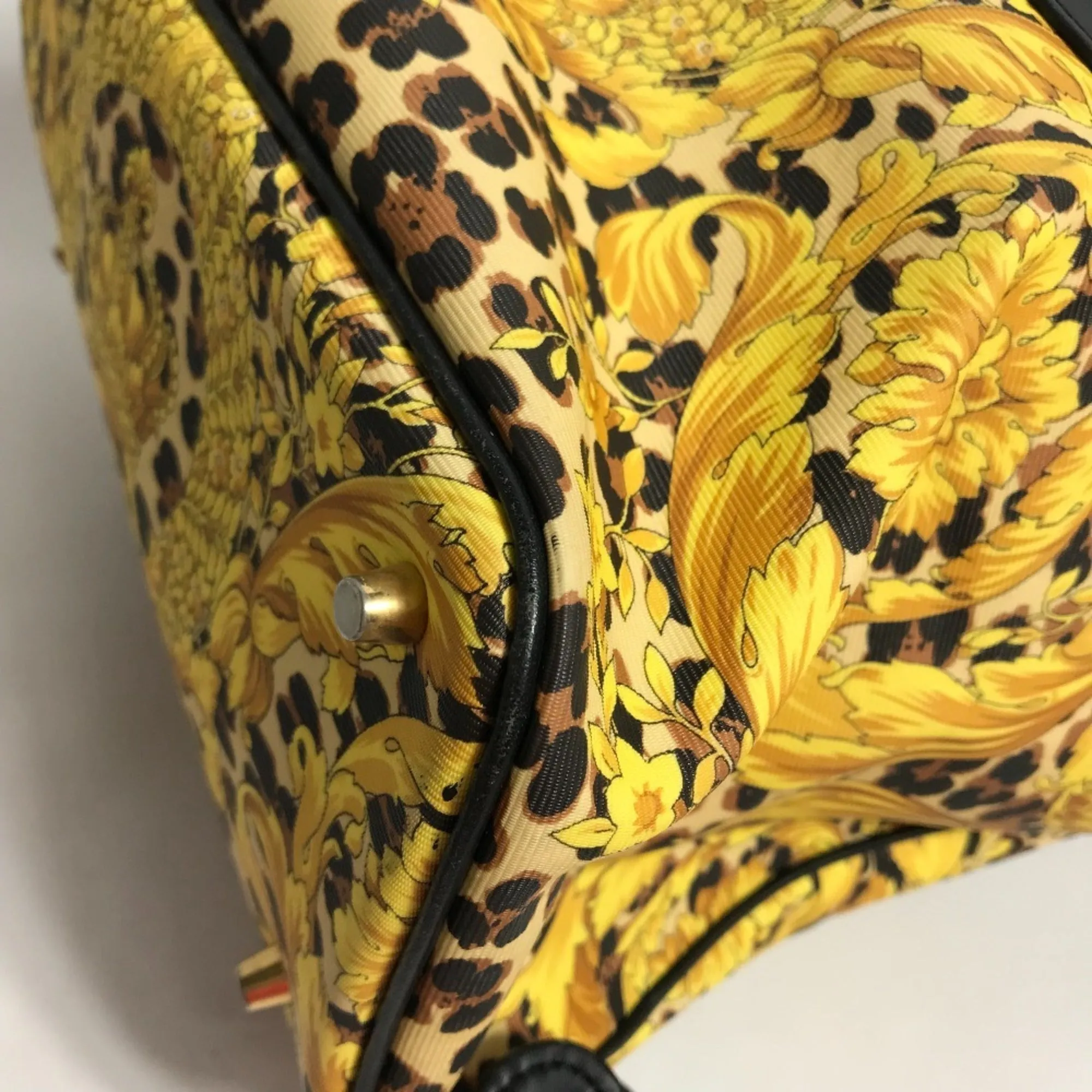 Versace  yellow Pvc Leather Backpack (Pre-Owned)