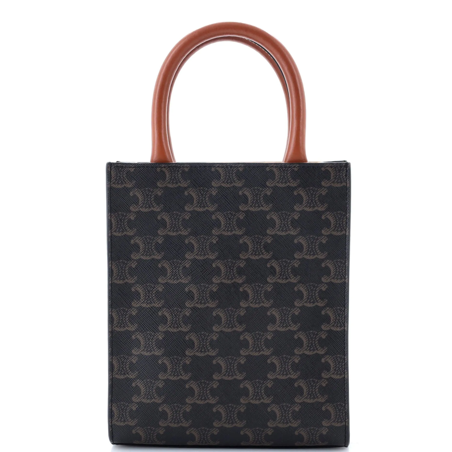 Vertical Cabas Tote Triomphe Coated Canvas Mini