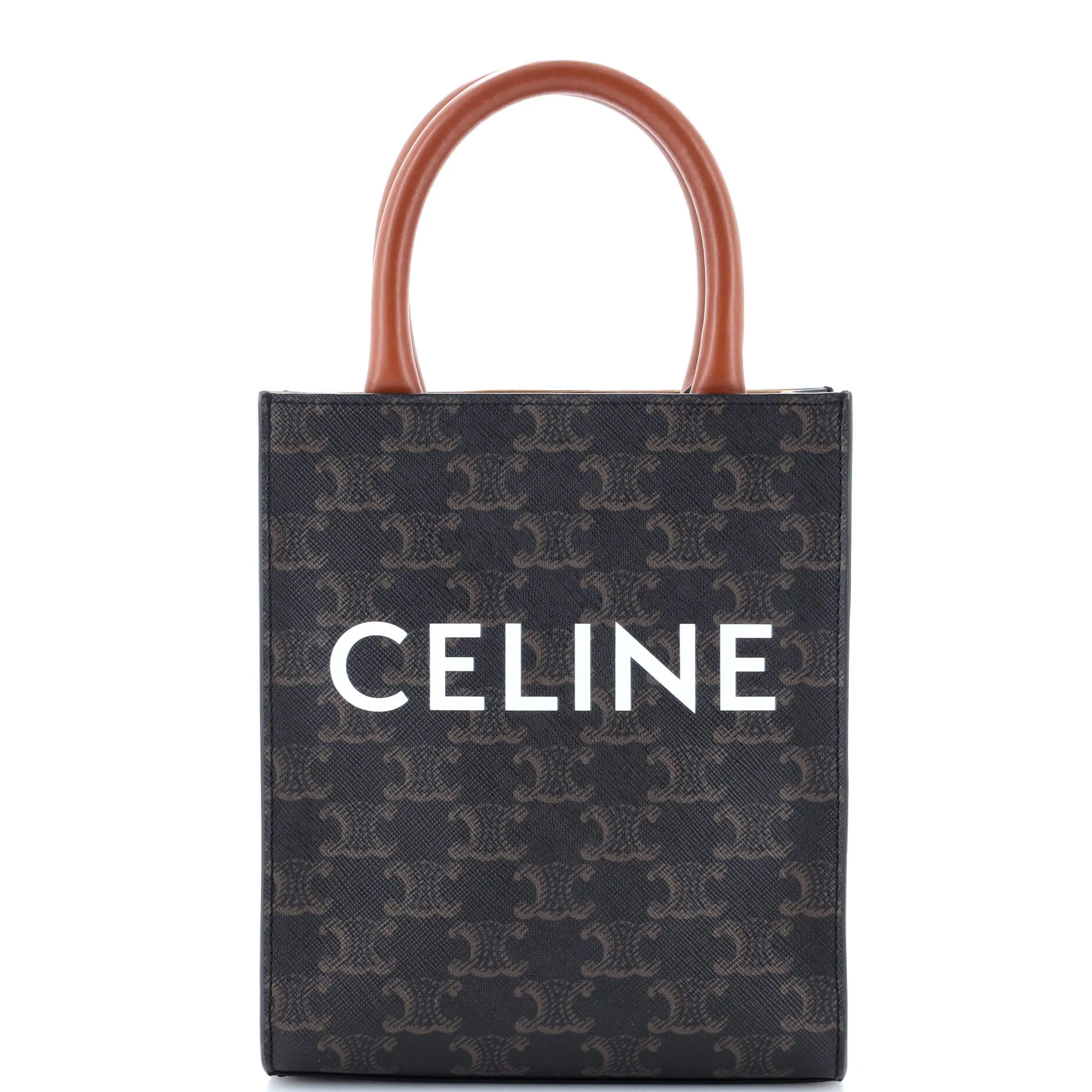 Vertical Cabas Tote Triomphe Coated Canvas Mini