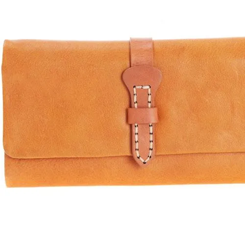 Vintage brown WOmens Leather Long Wallet Bifold Long Clutch Wallet Card Holder Purse