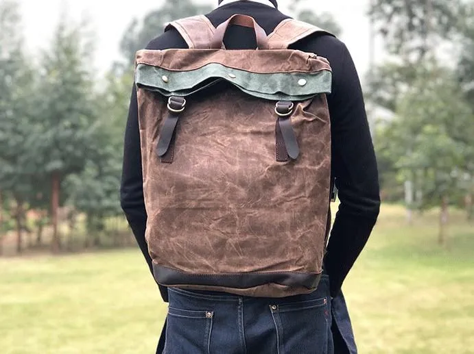 Vintage Canvas Backpacks for men Travel Bags School Backpack for men