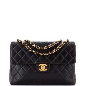 Vintage Classic Single Flap Bag Quilted Lambskin Jumbo