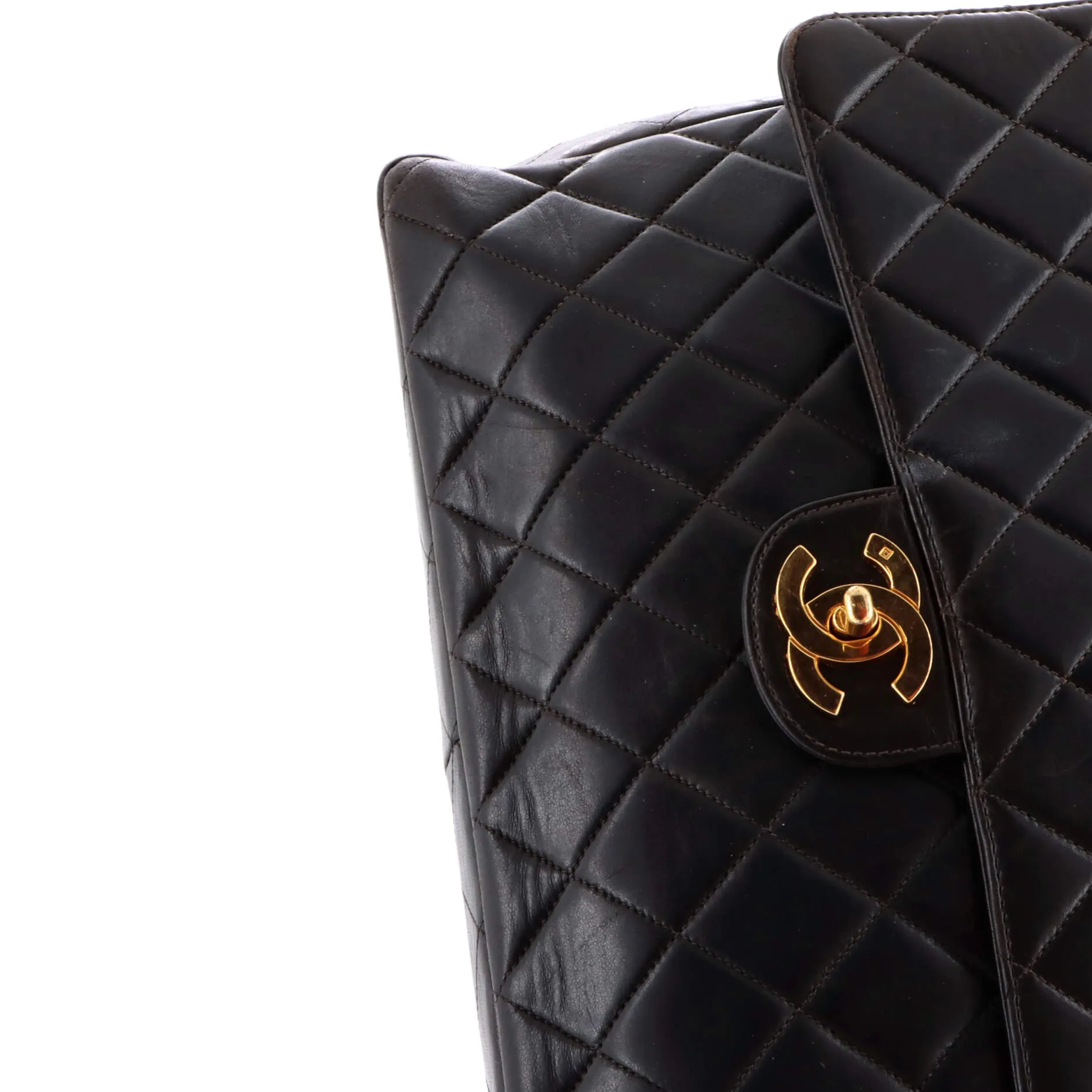 Vintage Classic Single Flap Bag Quilted Lambskin Jumbo