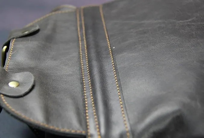 Vintage Mens Leather 15inch Laptop Backpack Leather School Backpack Travel Backpack for Men