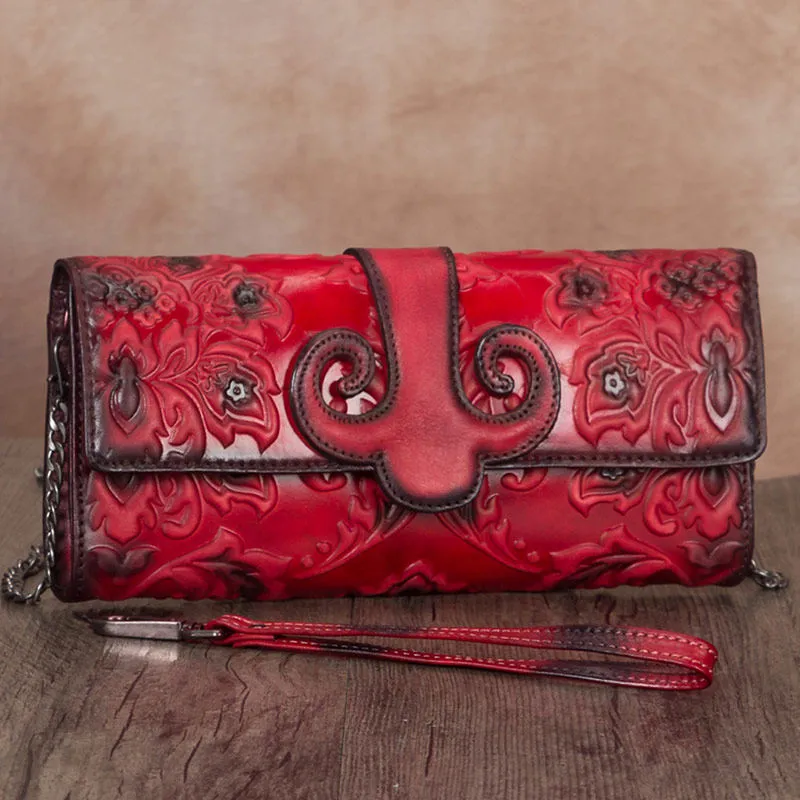 Vintage Sunflowers Tan Leather Wristlet Wallet Womens Floral Shoulder Wallet Purse Zip Crossbody Purse Chain Shoulder Bag for Women