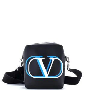 Vlogo Square Crossbody Bag Printed Leather Small