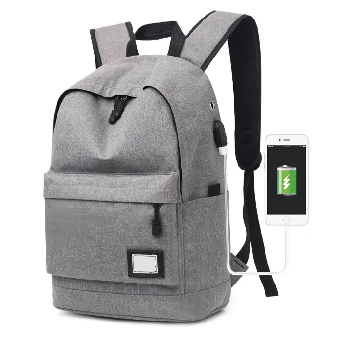 Waterproof College Laptop Backpack With Usb Charging Port