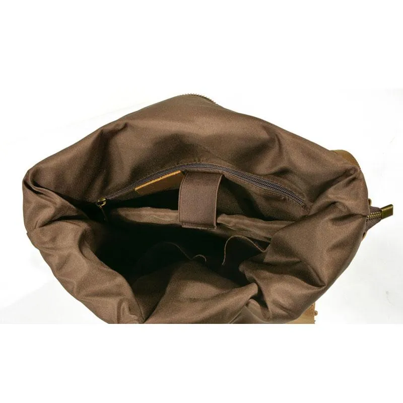 Waxed Canvas Mens Backpacks Canvas Travel Backpack Canvas School Backpack for Men