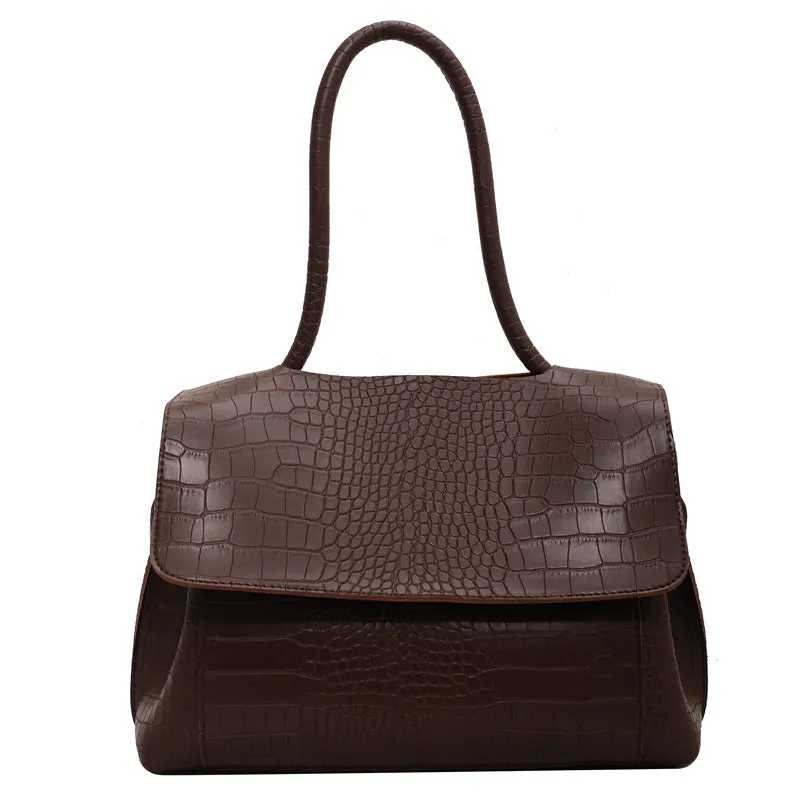 Wide-Band  Commuter Shoulder Tote Bag