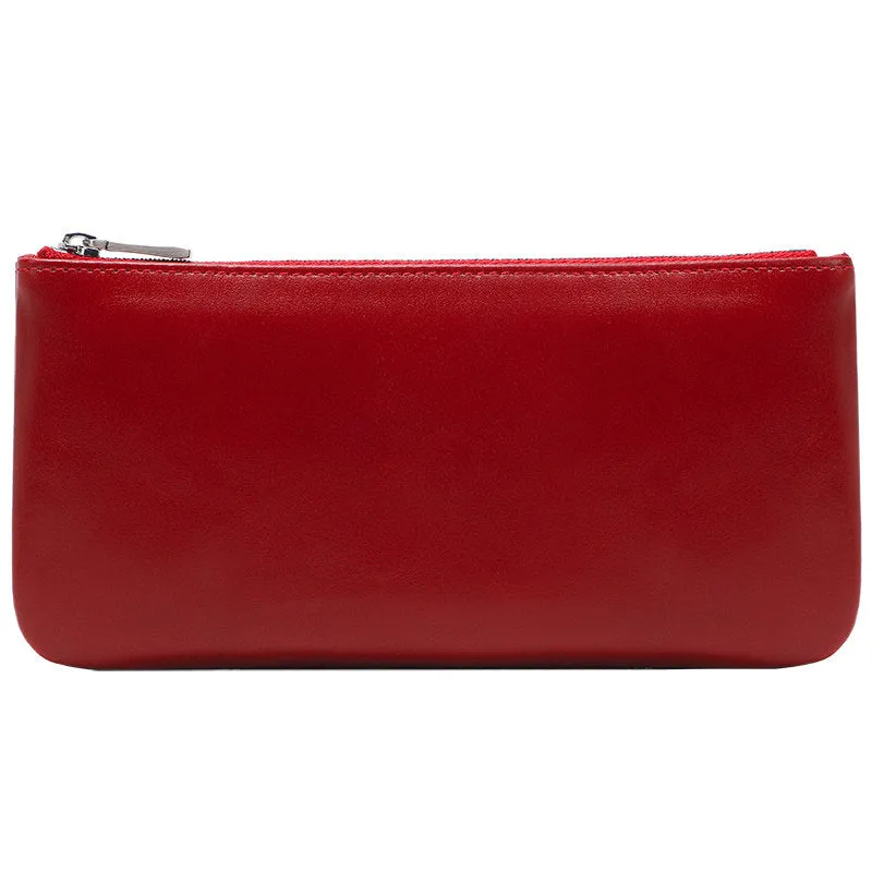 Women Red Leather Wirstlet Wallet Zipper Clutch Red Phone Wallet For Women