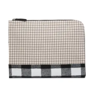Women's Adele Clutch Bag In Houndstooth-White