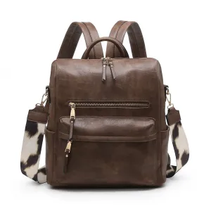 Women's Amelia Convertible Backpack In Coffee