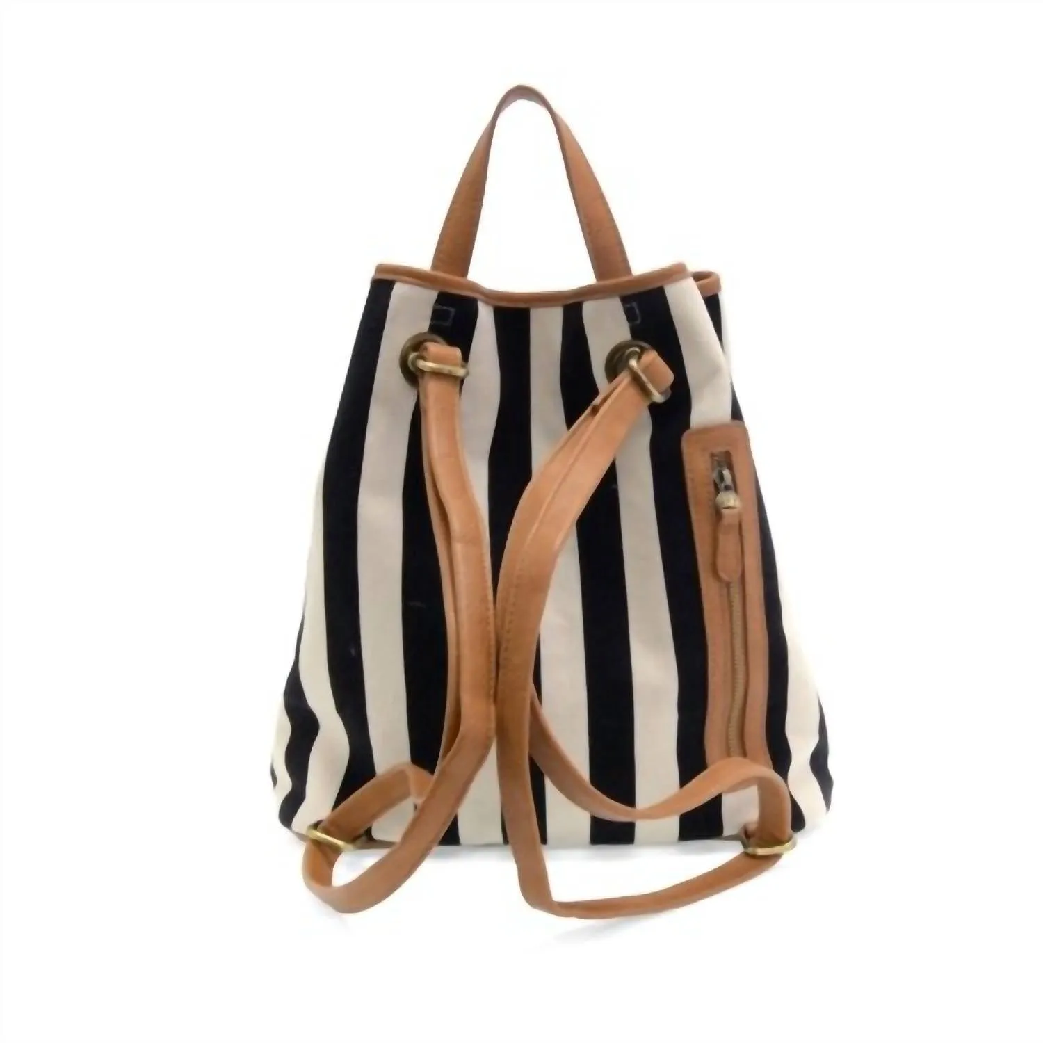 Women's Awning Stripe Backpack In Black
