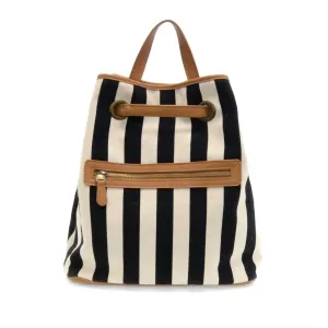 Women's Awning Stripe Backpack In Black