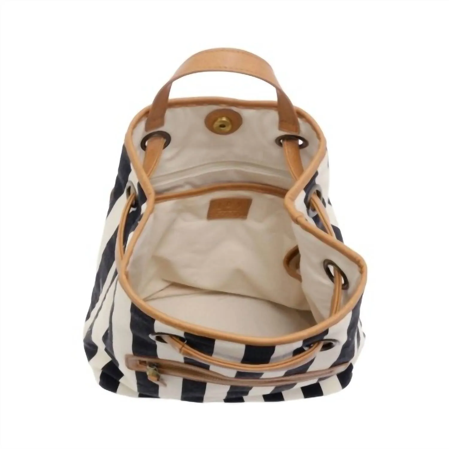 Women's Awning Stripe Backpack In Black