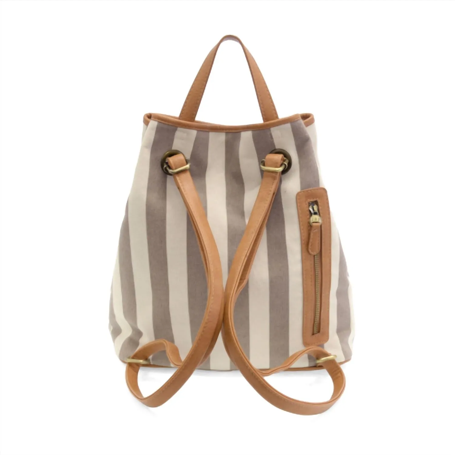 Women's Awning Stripe Canvas Backpack In Neutral