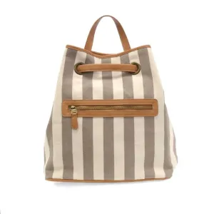 Women's Awning Stripe Canvas Backpack In Neutral