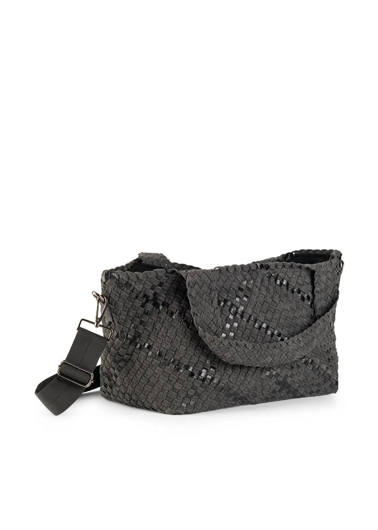 Women's Bobbi Woven Tote Bag In Edge - Black Denim