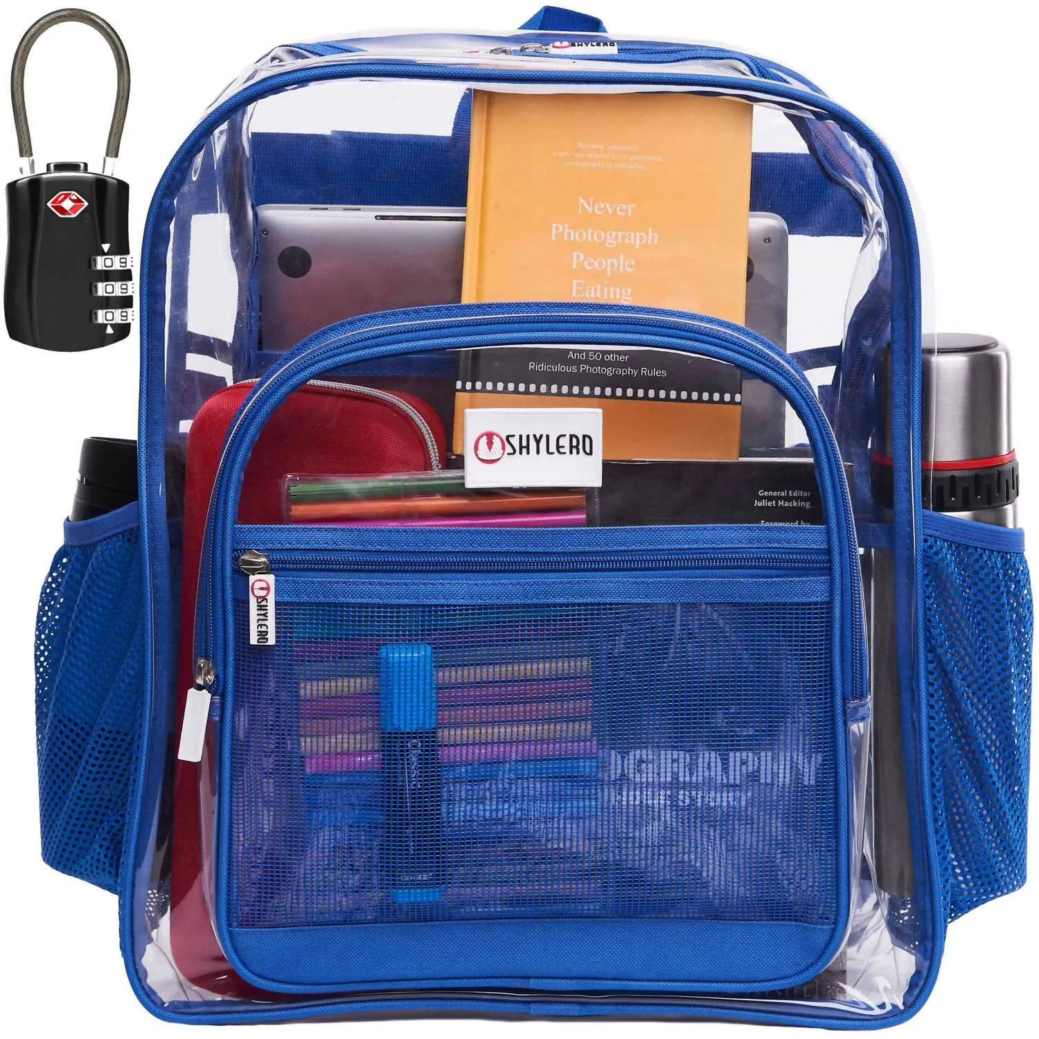 Women's Clear Backpack In Blue