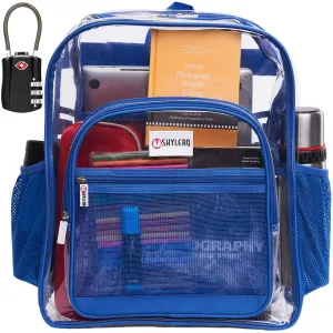 Women's Clear Backpack In Blue