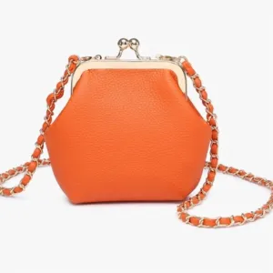 Women's Cleo Coin Pouch Crossbody Clutch In Orange
