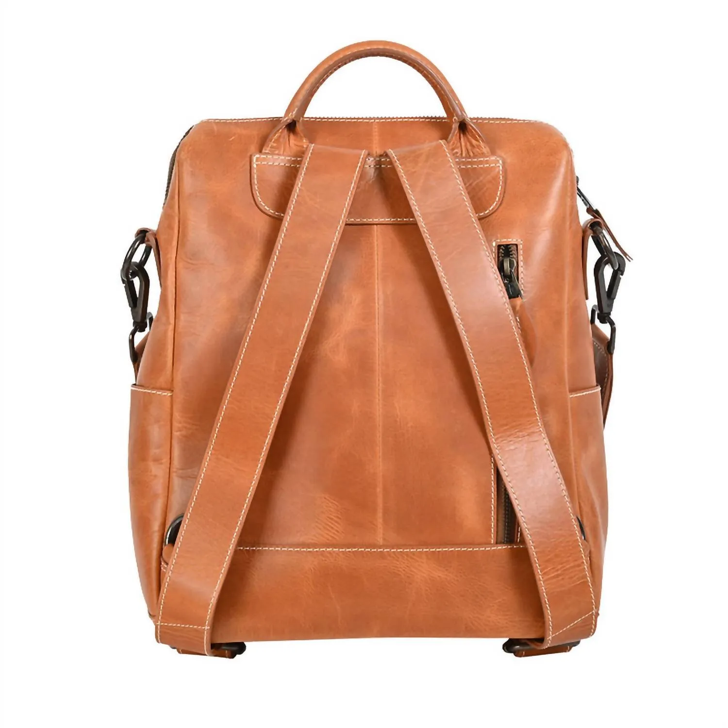 Women's Cowhide Basic Bliss Backpack In Tan/natural