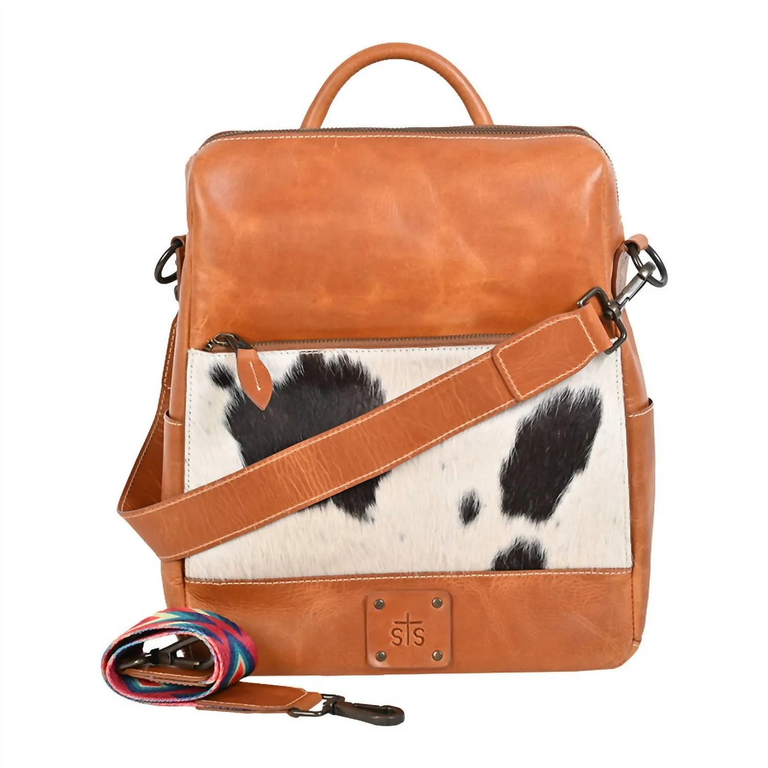Women's Cowhide Basic Bliss Backpack In Tan/natural