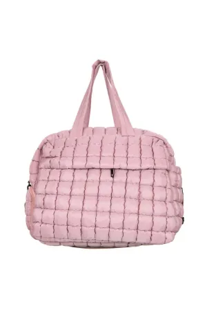 Women's Erica Quilted Weekend Duffel Bag In Mauve