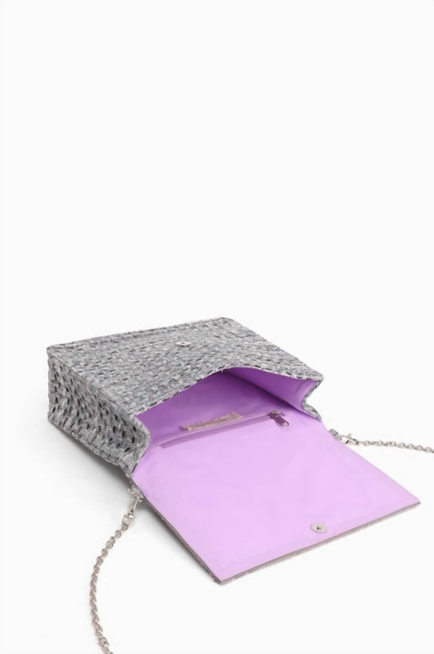 Women's Fog Embellished Satchel In Grey/lavender