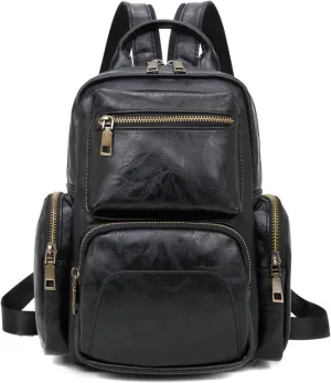 Women's Jenn Vegan Leather Backpack In Black
