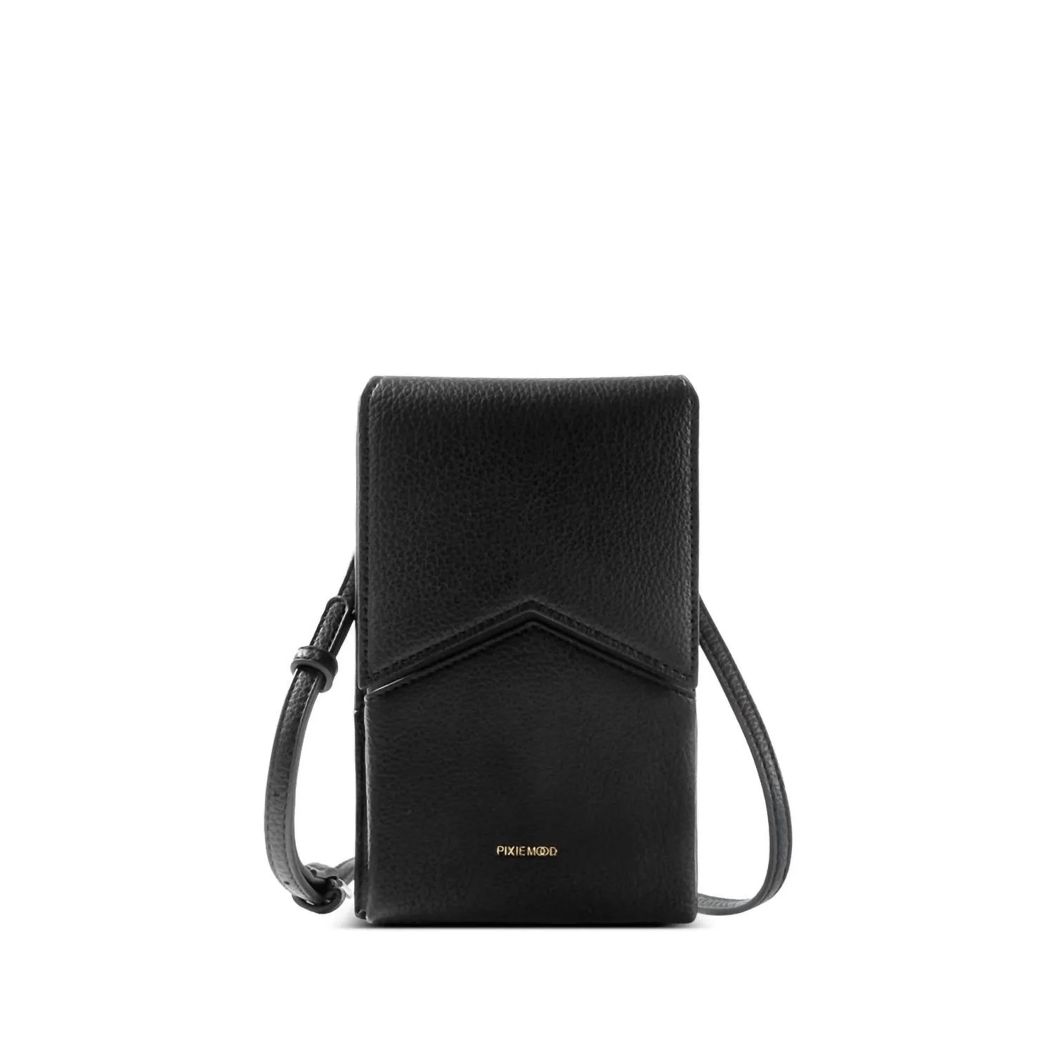 Women's Karla Phone Crossbody Bag In Black Pebbled