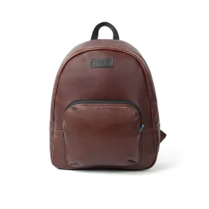 Women's Leather Backpack In Bourbon