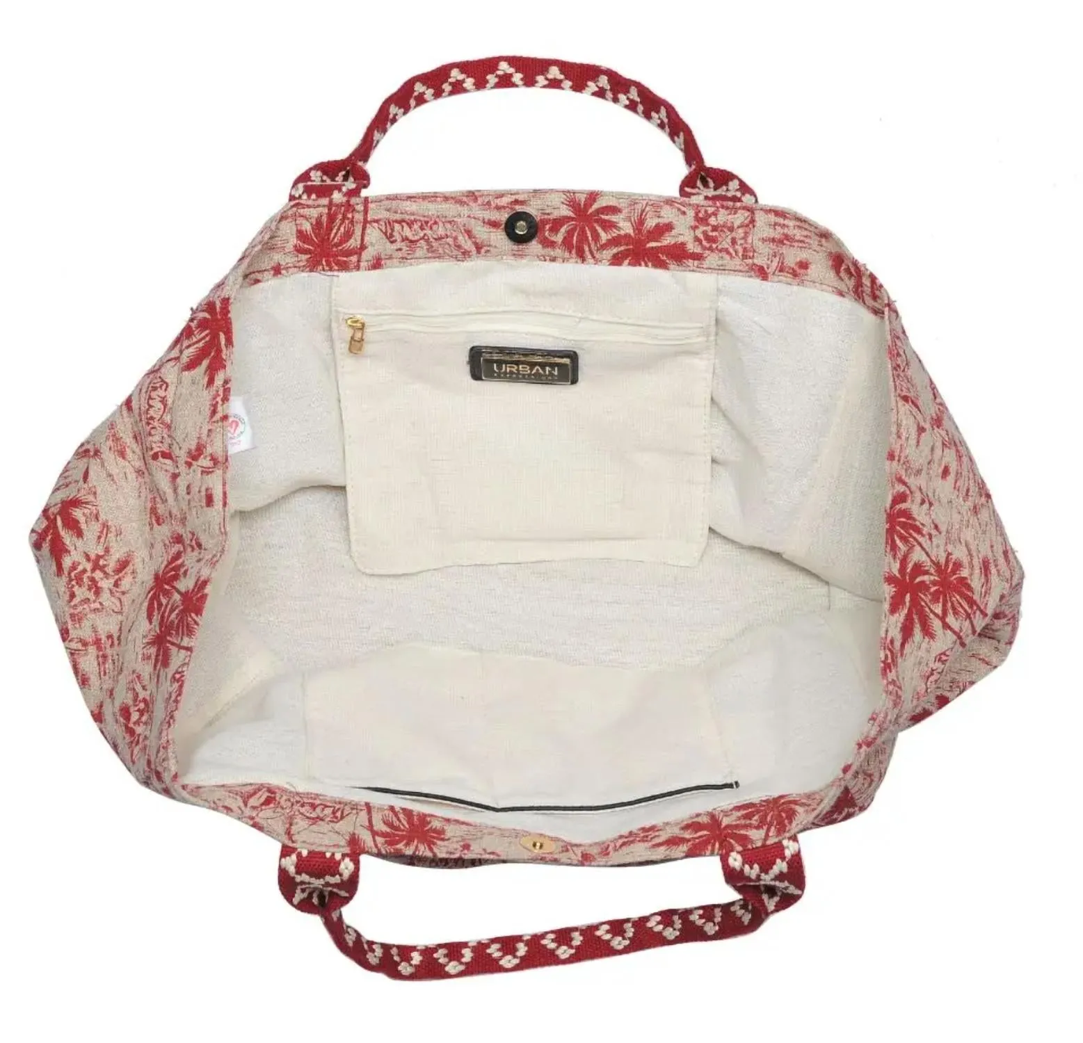 Women's Marbella Print Tote Bag In Red