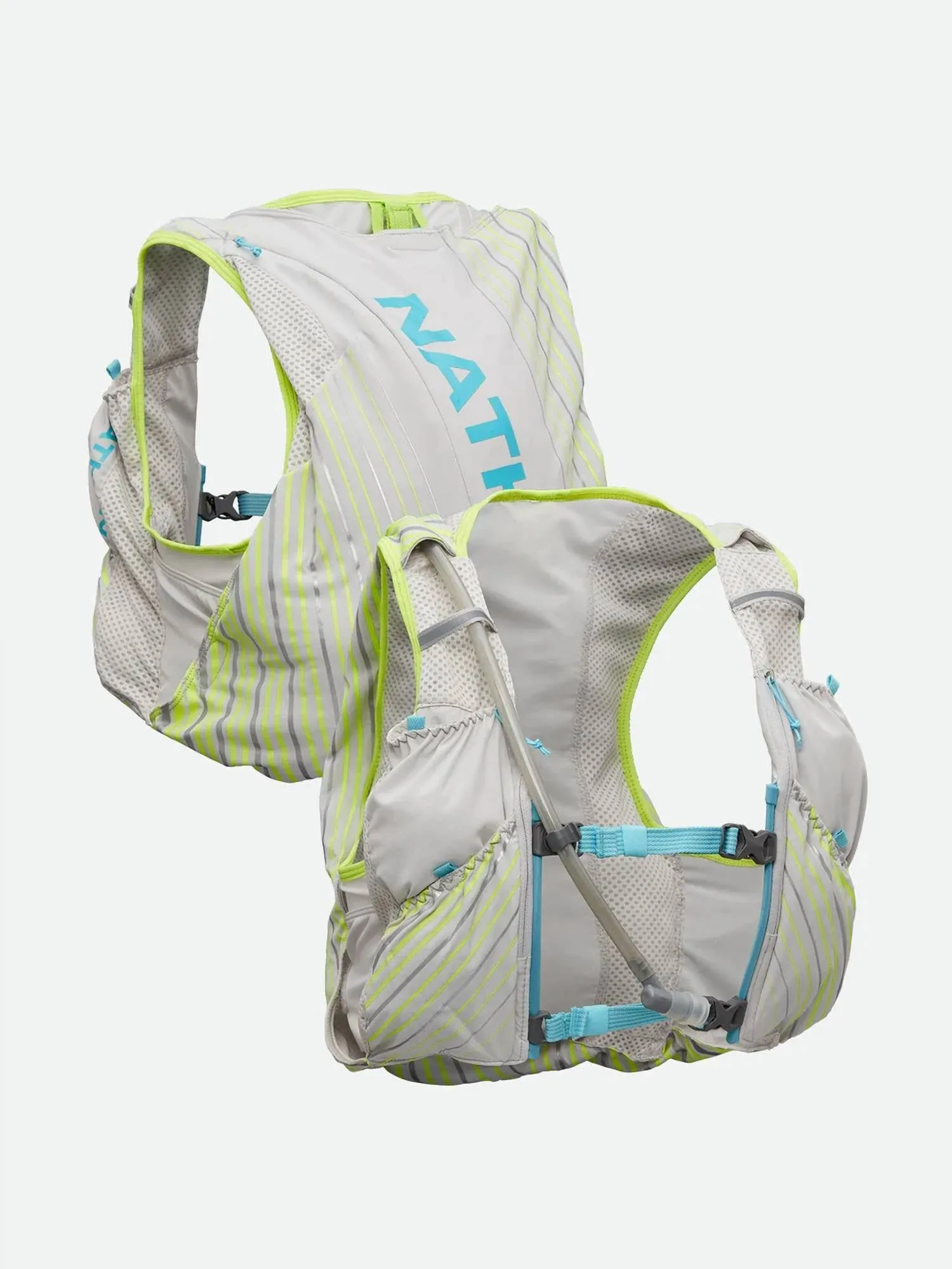WomenS Pinnacle 12 Liter Hydration Race Vest In Vapor Grey/caribbean Blue
