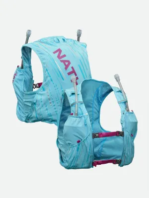 Women's Pinnacle 4 Liter Hydration Race Vest With Two 20Ml Flasks In Caribbean Blue/magenta