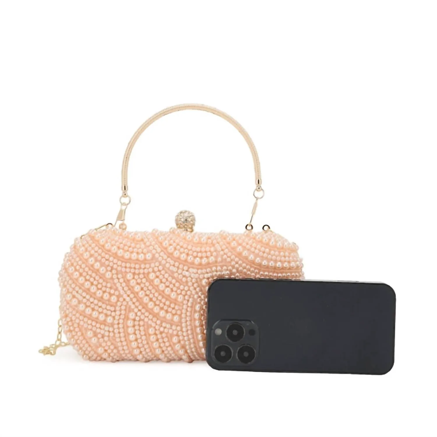 Women's Pippa Hard Case W/top Handle Clutch In Pink