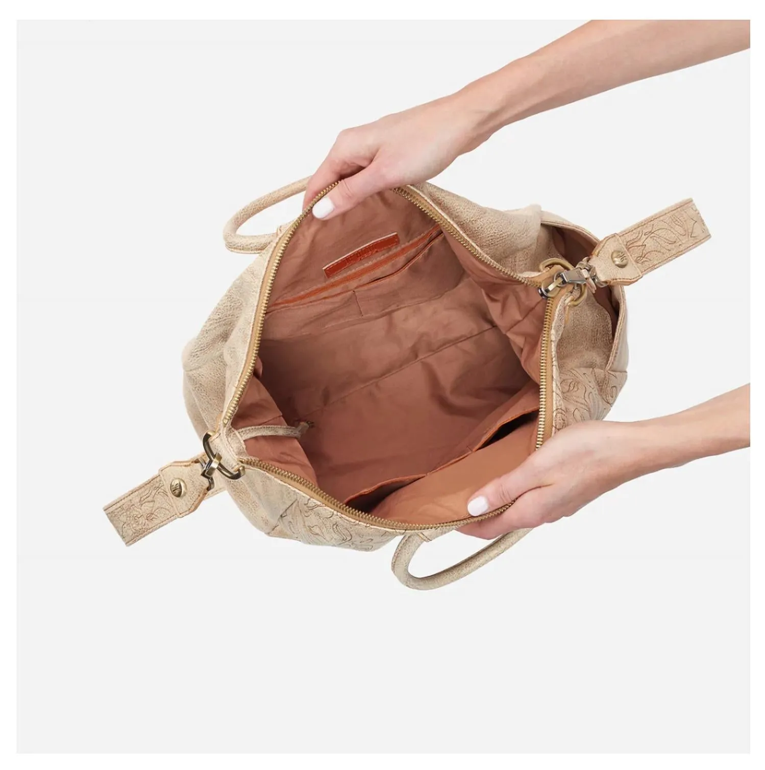 Women's Sheila Embroidered Large Satchel Bag In Gold
