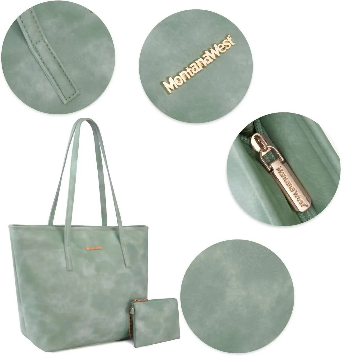 Women's Shoulder Tote Bag In Mint Green