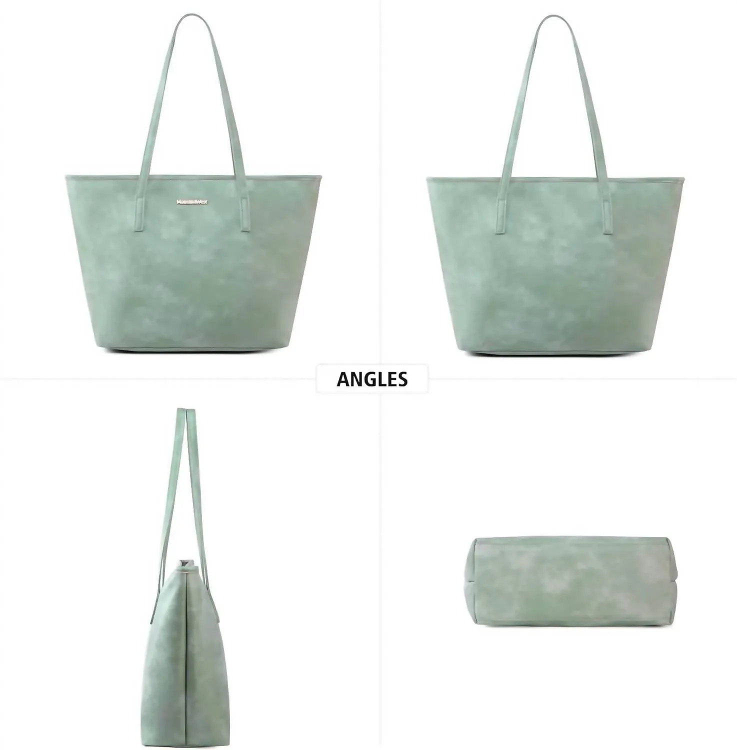 Women's Shoulder Tote Bag In Mint Green