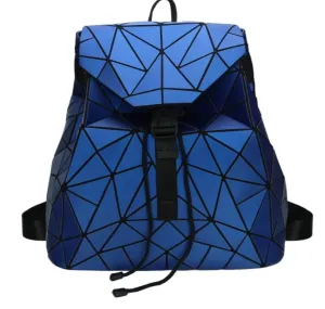 Women's Slanted Triangle Backpack In Matt Blue