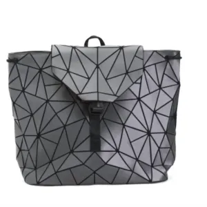Women's Slanted Triangle Backpack In Matt Grey