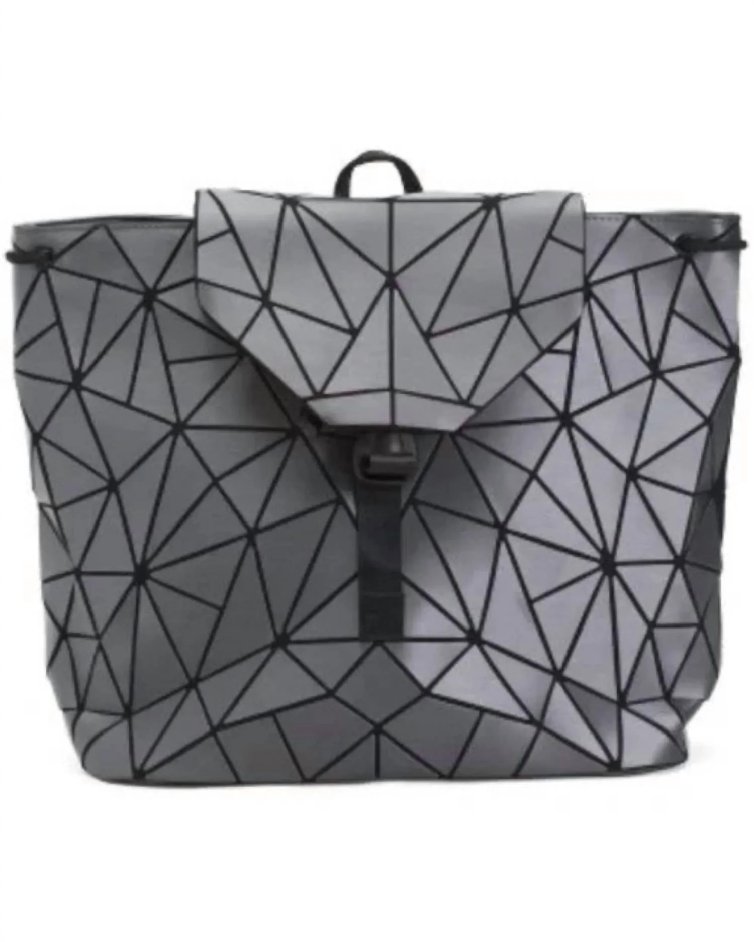 Women's Slanted Triangle Backpack In Matt Grey