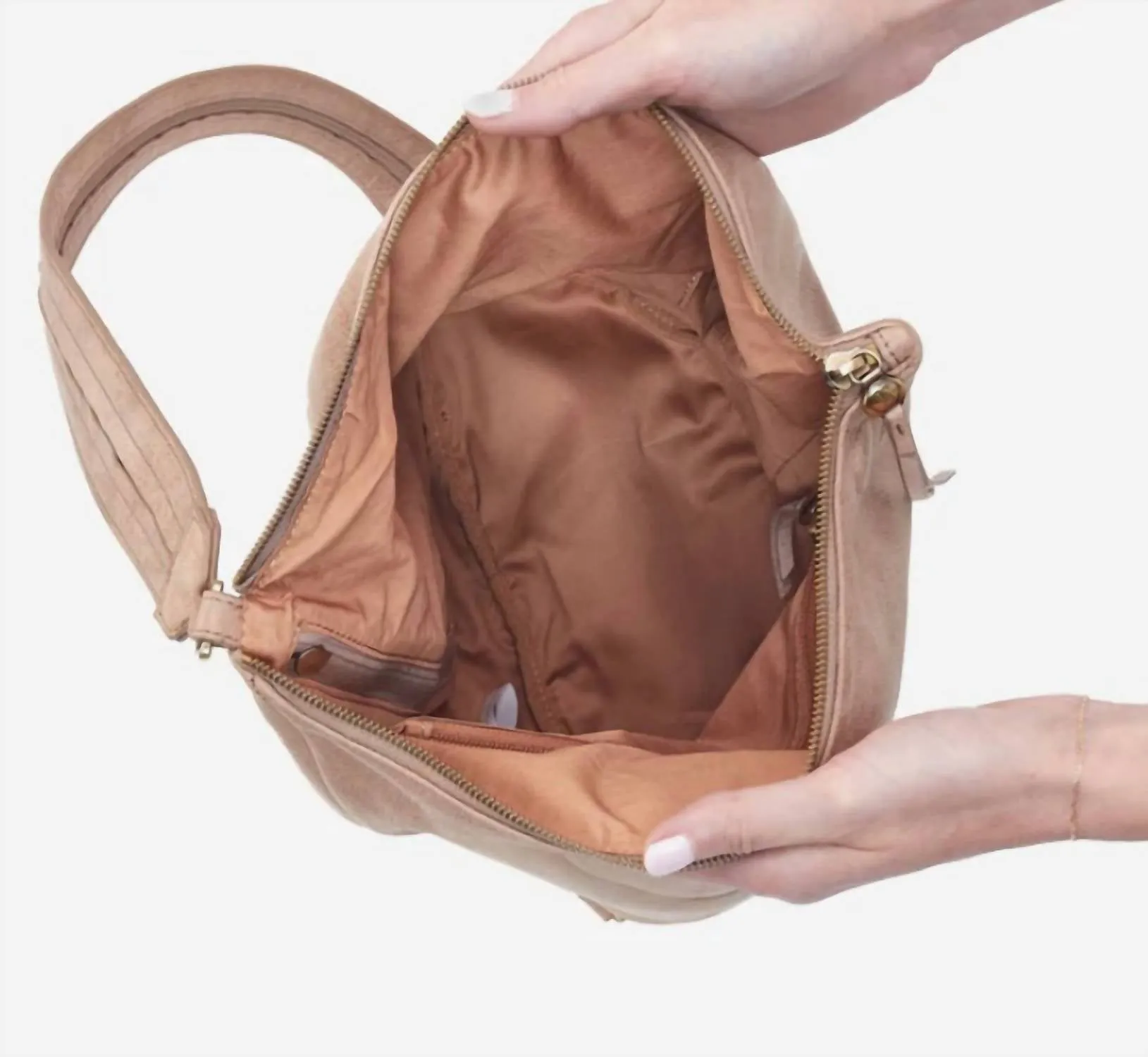 Women's Sway Convertible Sling Buffed Leather Bag In Hazel