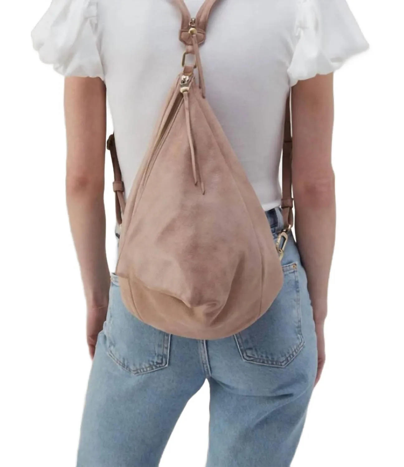 Women's Sway Convertible Sling Buffed Leather Bag In Hazel
