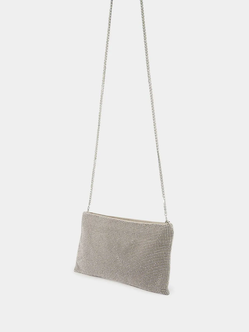 Your Best Friend La Petite Silver Crystal Bag