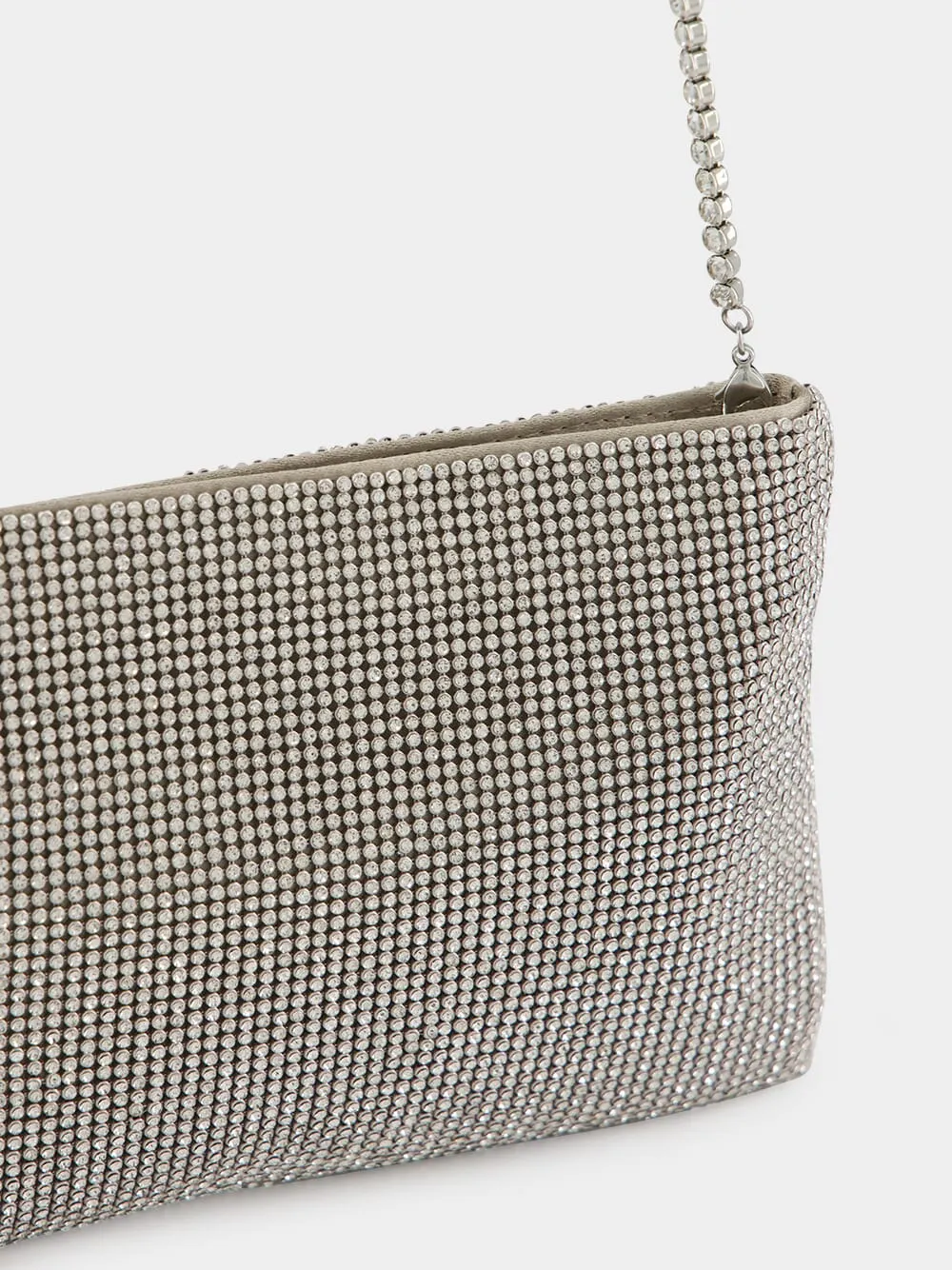 Your Best Friend La Petite Silver Crystal Bag