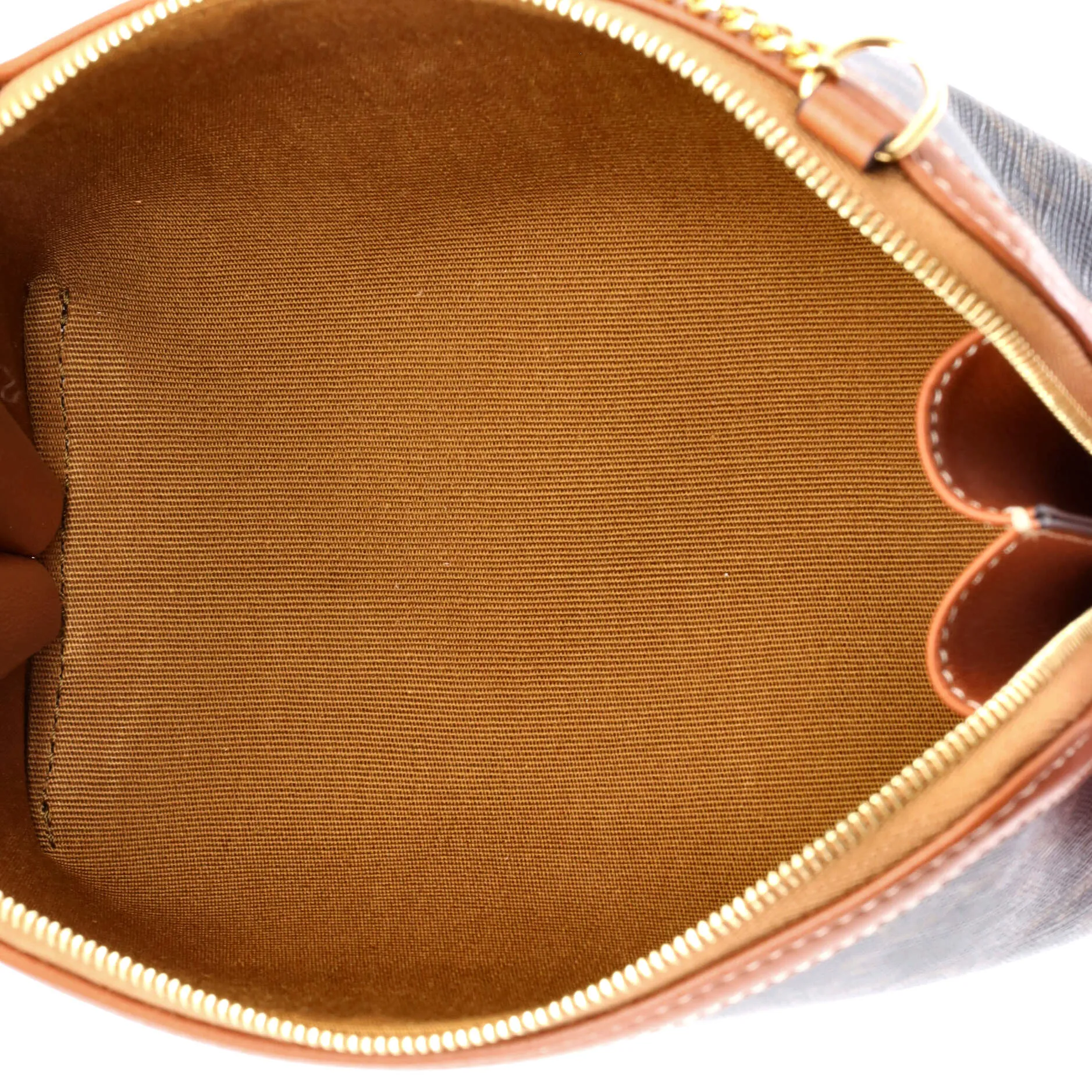 Zip Around Chain Clutch Triomphe Coated Canvas