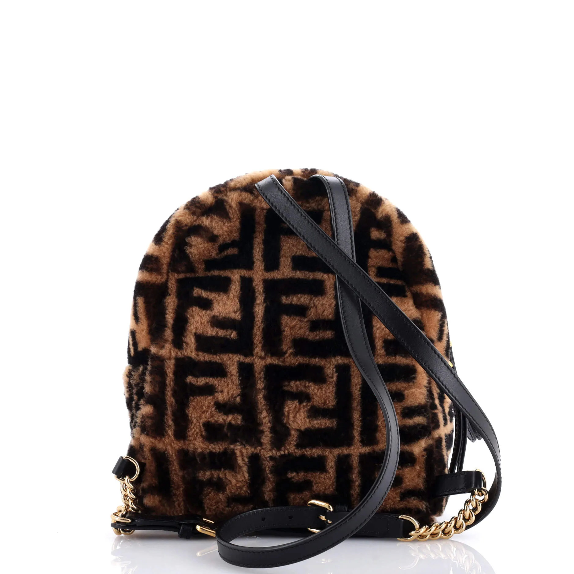 Zip Backpack Zucca Shearling Mini