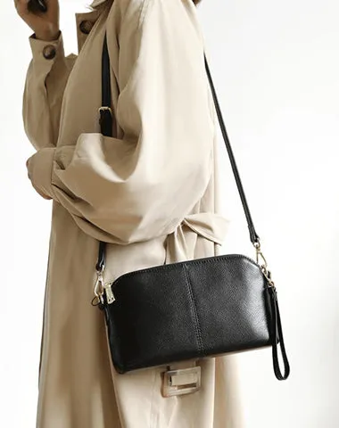 Zip Womens Leather Wristlet Wallet Black Crossbody Purse Cute Shoulder Bag for Women